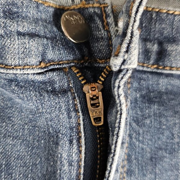 DKNY Ludlow Denim High Waist Blue Bermuda Jean Shorts - Picture 7 of 11